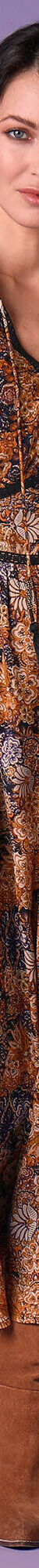 Robe longue imprimé floral finition macramé (noir / moutarde) Robe longue imprimé floral finition macramé (noir / moutarde)